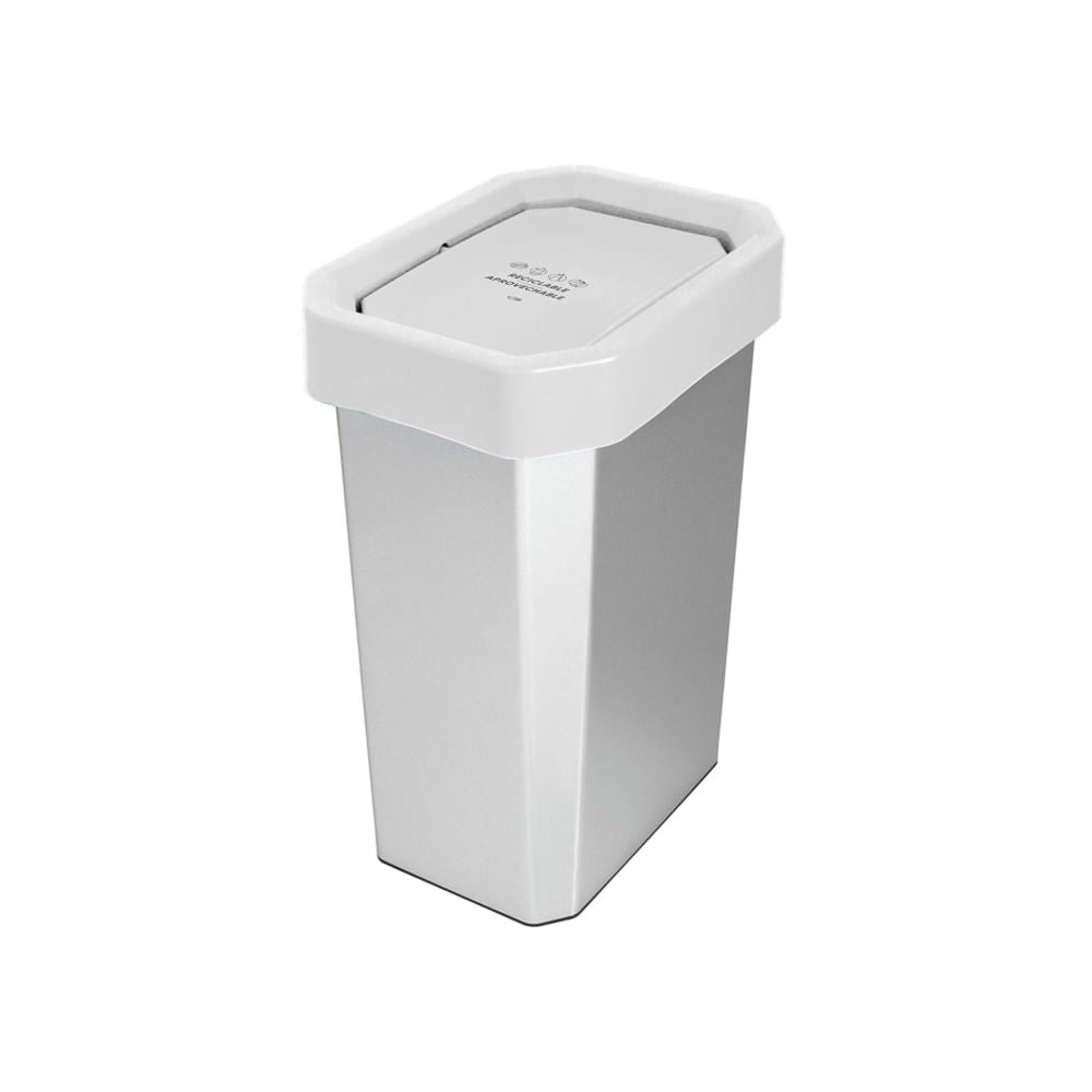 Canecas EstraBins10L Blanco-Reciclable aprovechable IML Metalizado