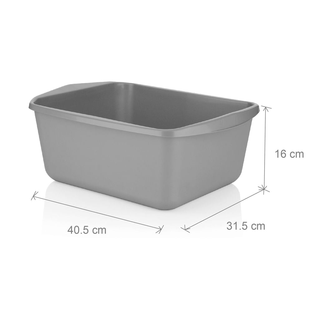 Ponchera Cuadrada 12L Gris