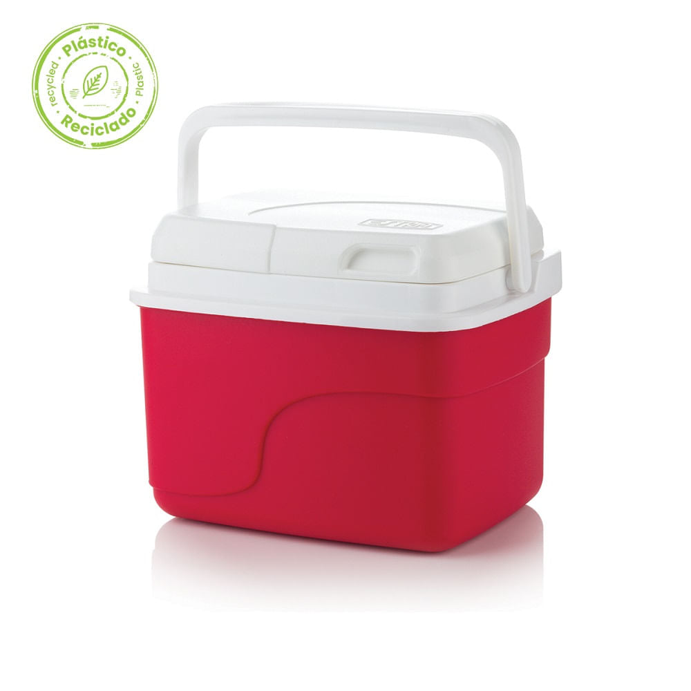 Nevera Personal 4.5L Rojo Insulada Material Recuperado