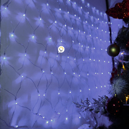 Luces Malla LED 480 Luces 4x1 M Luz Navidad Blanca Cable Transparente LEDN480LB