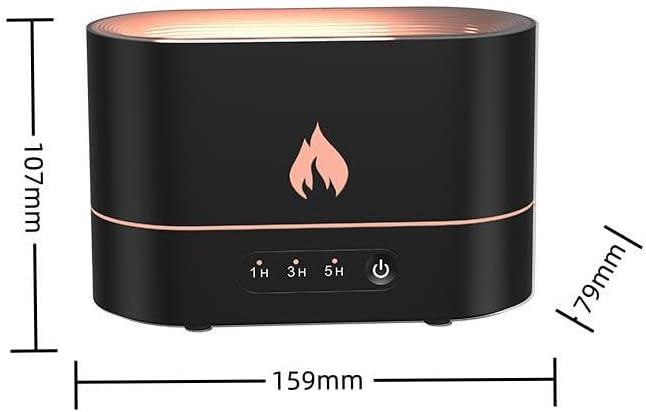 Difusor de aroma de atmósfera de llama tres en uno, humidificador, luz nocturna