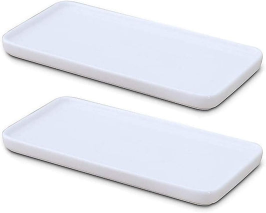 Bandeja de tocador de cerámica rectangular pequeña, bandeja de bañera,...