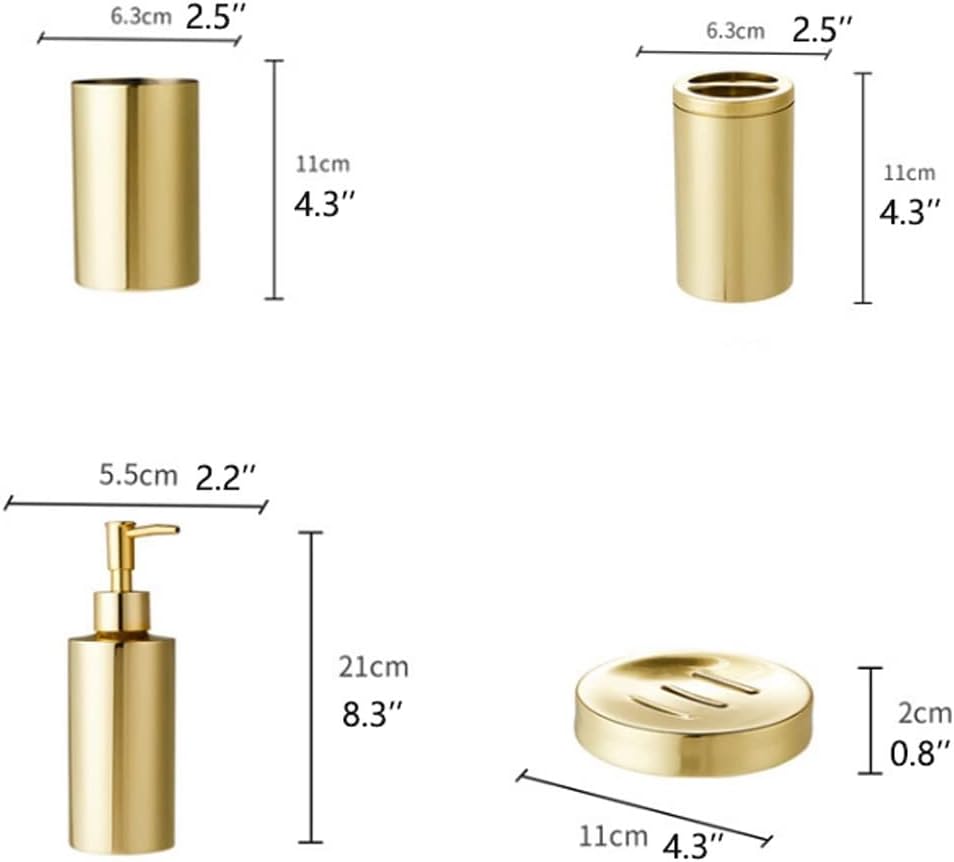 NOBRIM Accesorio de baño, juego de 5 piezas, dispensador de jabón, soporte para...