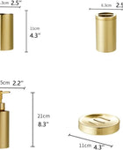 NOBRIM Accesorio de baño, juego de 5 piezas, dispensador de jabón, soporte para...