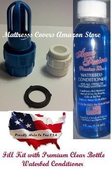 Colchón de agua Queen 3000L 80% sin ondas con kit de relleno y acondicionador