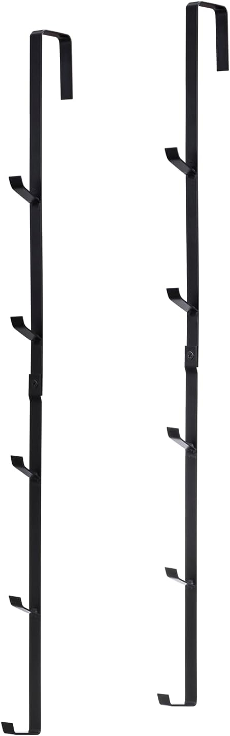 MyGift Ganchos de metal negro para colgar sobre la puerta, colgador resistente...