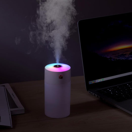 Mini humidificador, humidificador de aire colorido USB de niebla fría para...