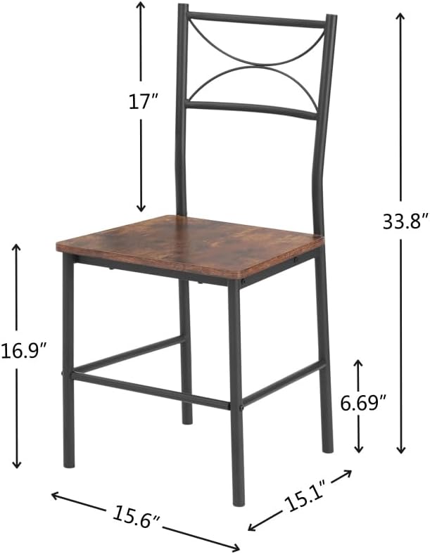 Juego de 2 mesas de comedor pequeñas para 2, mesa de cocina cuadrada de 27.5