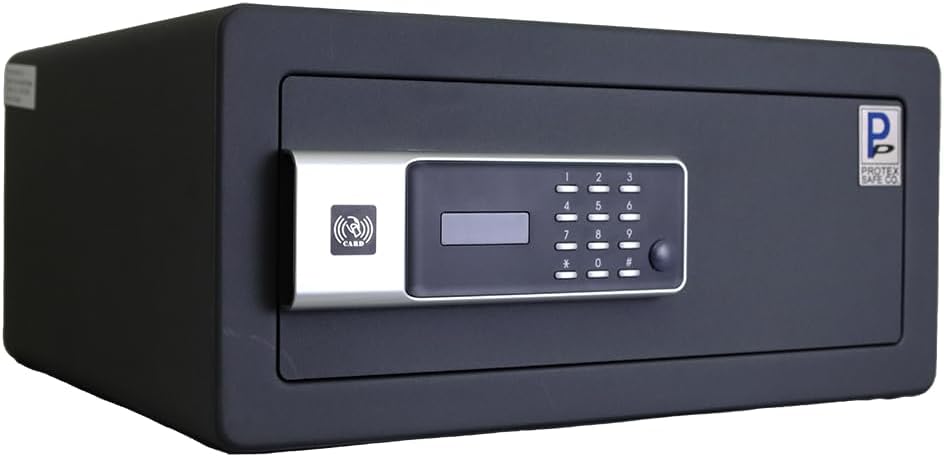 Protex H4-2043ZH-BLACK - Caja fuerte personal con apertura de 3 vías Llave de...