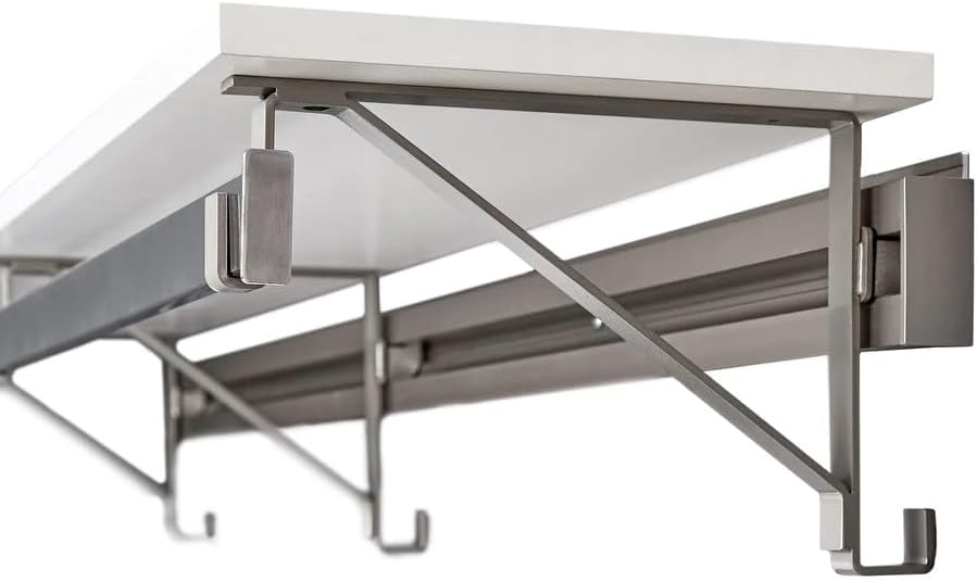 Sistema de armario doble para colgar, 60 in, Espresso