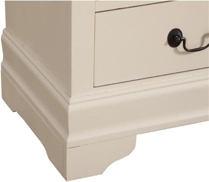 Glory Furniture Louis Phillipe - Mesita de noche con 2 cajones, color beige