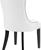 Hawthorne Collections Silla auxiliar moderna de cuero sintético de 20.5...