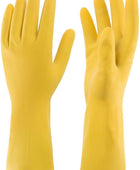 Guantes de limpieza de goma amarillos para el hogar, guantes reutilizables para