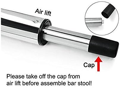 Juego de 2, taburetes de bar ajustables giratorios de 360 grados, modernos de