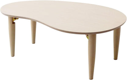 Mesa de centro plegable de madera en forma de pera (31.5 x 20.5 pulgadas),