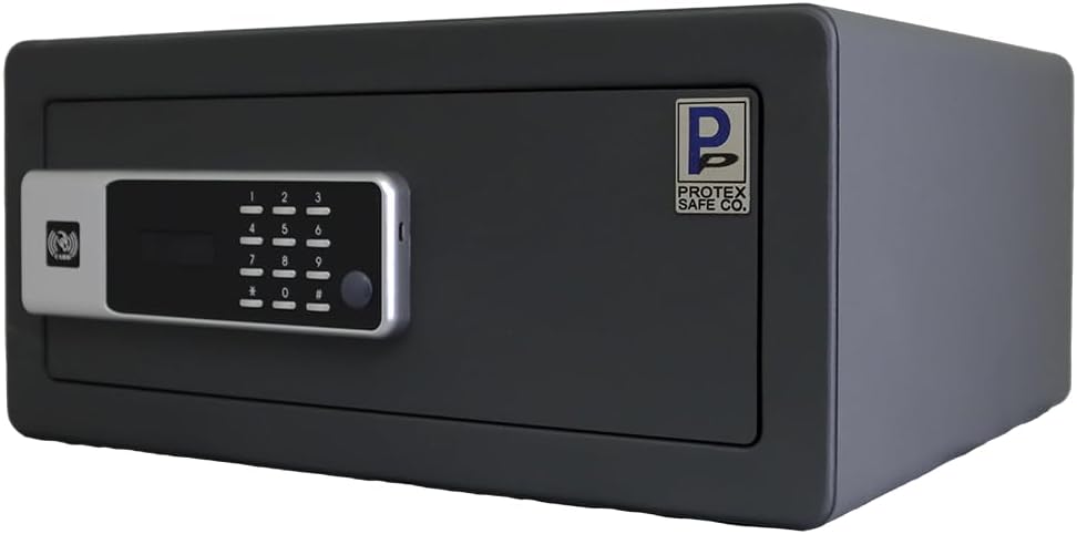 Protex H4-2043ZH-BLACK - Caja fuerte personal con apertura de 3 vías Llave de...