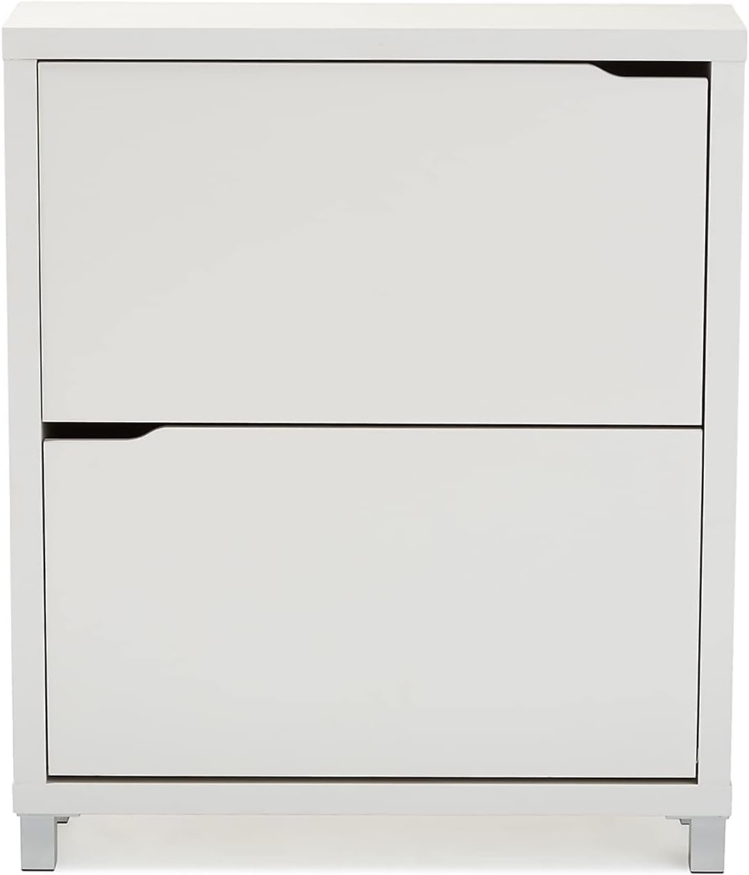 Armario zapatero Baxton Studio Simms moderno, color blanco