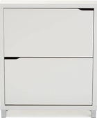 Armario zapatero Baxton Studio Simms moderno, color blanco