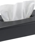Funda para caja de pañuelos, dispensador rectangular negro montado en la pared,...