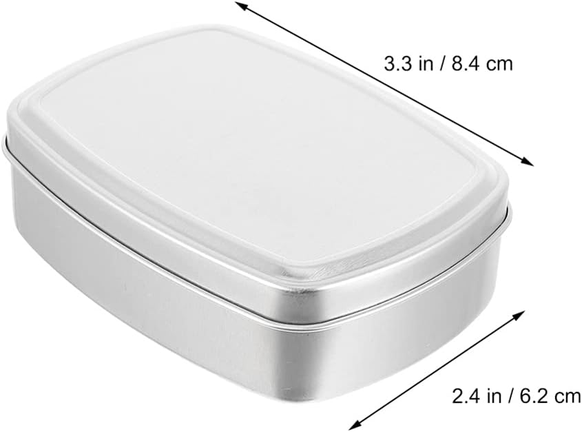 3 piezas de soporte de jabón de viaje de aluminio, caja de lata vacía a prueba...
