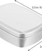 3 piezas de soporte de jabón de viaje de aluminio, caja de lata vacía a prueba...