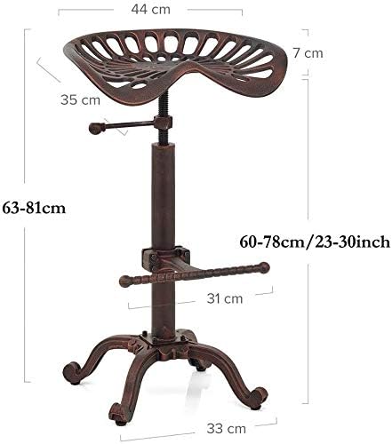 Taburetes de bar industriales, asiento giratorio para tractor, altura...