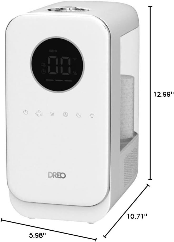 Dreo Humidificadores para dormitorio, humidificador inteligente silencioso de...