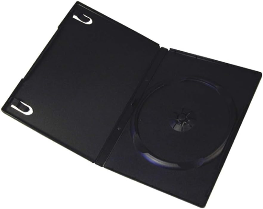 Paquete de 50 fundas de DVD estándar negras individuales de 0.551 in
