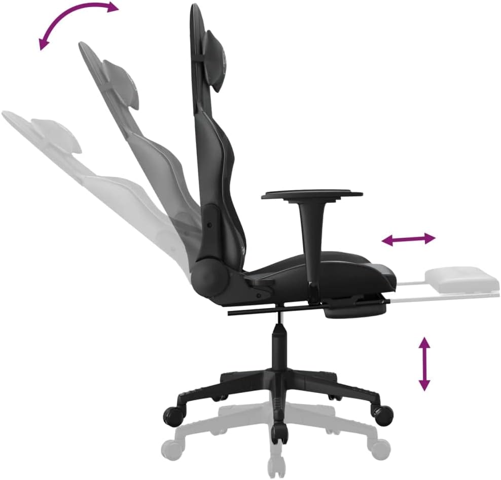 Silla de computadora para videojuegos, silla ergonómica para juegos, adecuada...