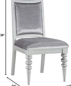 Acme Maverick - Silla auxiliar tapizada de tela en color gris platino, juego de...