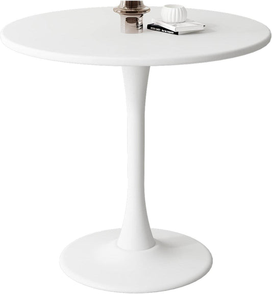 Mesa redonda blanca de 31.5 pulgadas, mesa de comedor moderna de tulipán, mesa