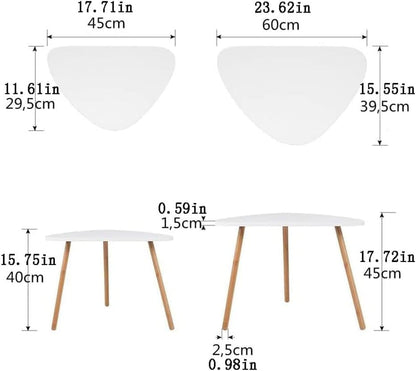 Mesa auxiliar de oficina, mesita de noche, mesa de centro anidable, juego de 2,