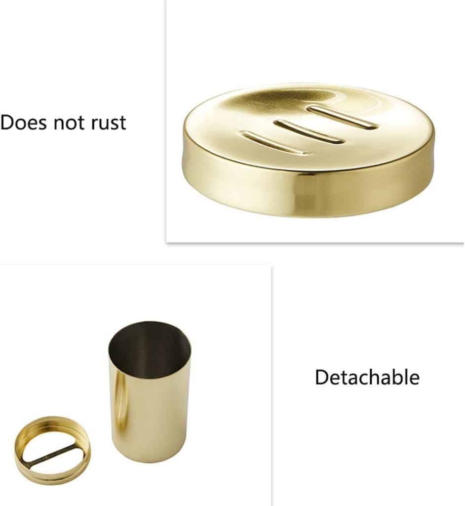 NOBRIM Accesorio de baño, juego de 5 piezas, dispensador de jabón, soporte para...