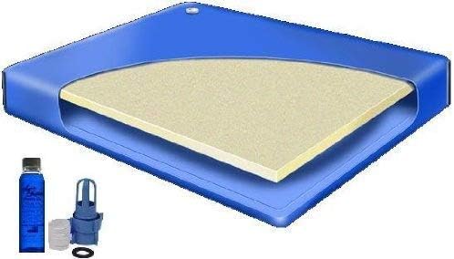 Dijkoo Zymise Super Single Colchón de agua semiondulado (48 x 84 pulgadas)