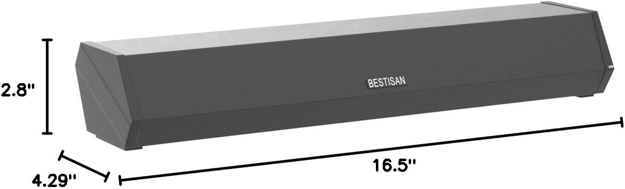 Bestisan - Barras de sonido para TV, barra de sonido pequeña de 16 pies50 W...