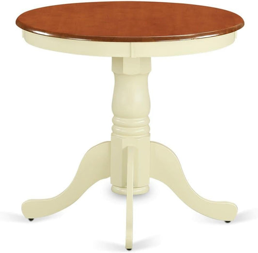 East West Furniture EMT-BMK-TP Eden - Mesa de comedor redonda de madera con...