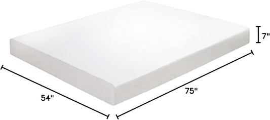 Olee Sleep Colchón de espuma viscoelástica I-Gel Deluxe Comfort de 7 pulgadas,