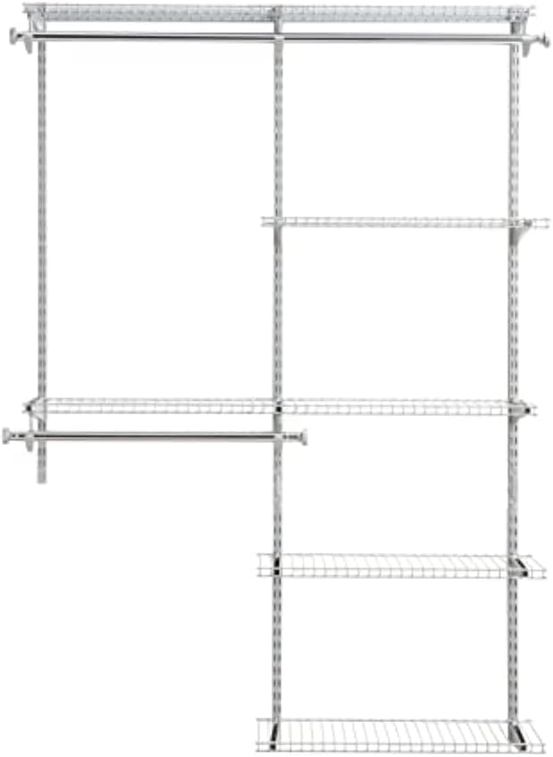 Rubbermaid Configurations - Kit de armario de lujo color titanio, 4 a 8 pies,...
