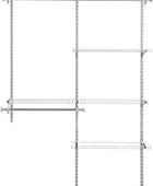 Rubbermaid Configurations - Kit de armario de lujo color titanio, 4 a 8 pies,...