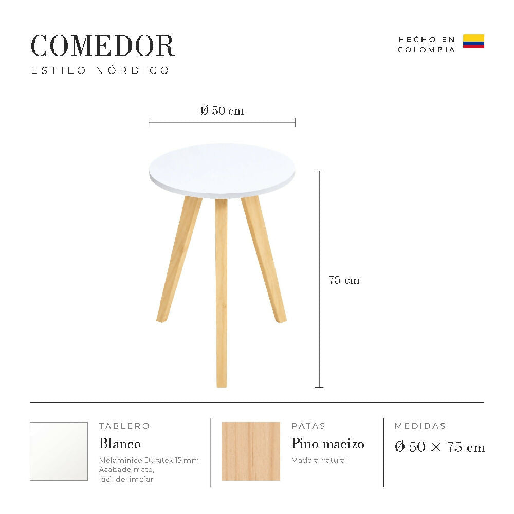 Comedor Nórdico Circular 50
