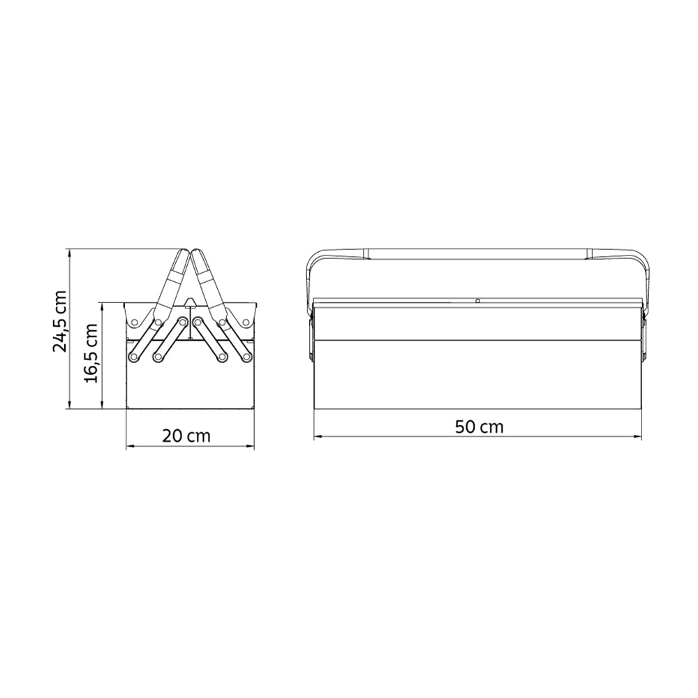 Caja Metalica De Herramientas 3 Cajones