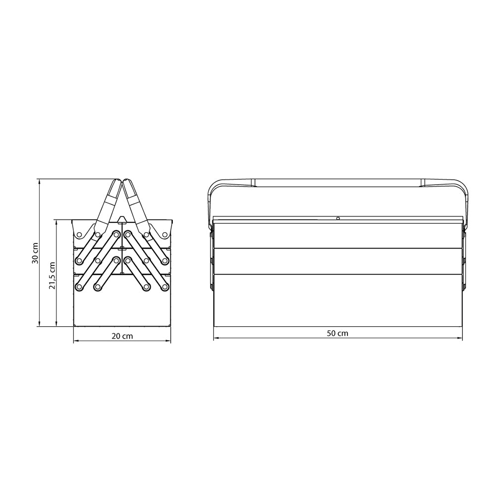 Caja Metalica De Herramientas 5 Cajones