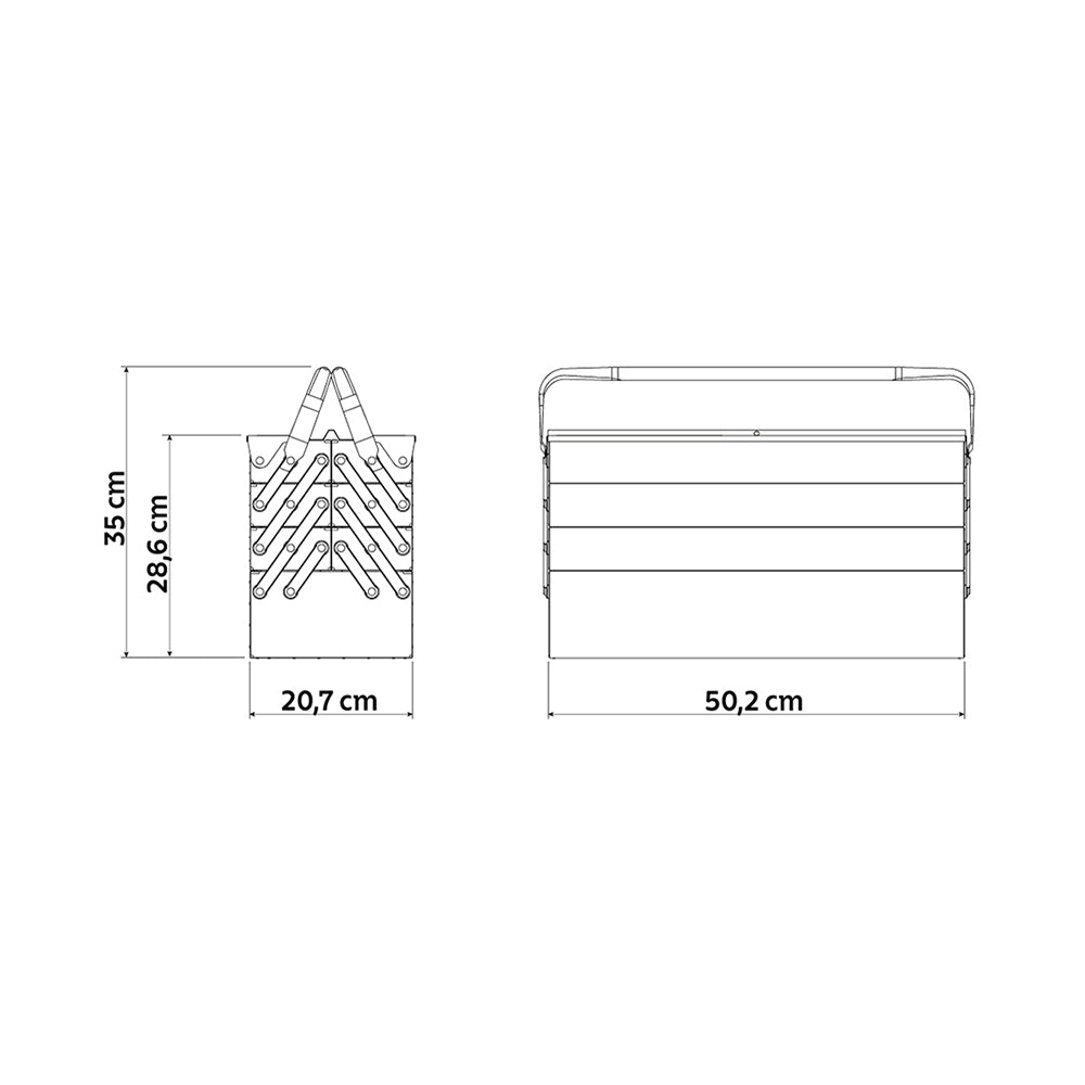 Caja Metalica De Herramientas 7 Cajones