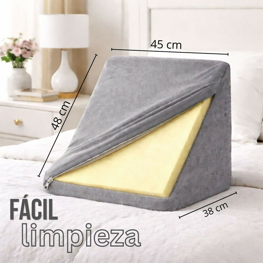 Cojín tv triangular gris