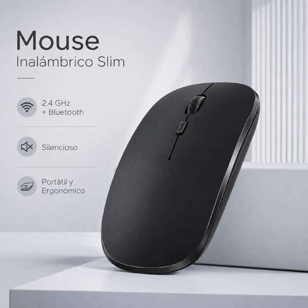 Mouse Inalámbrico Económico 4D Con Conexión Estable De 2.4 Ghz Y Diseño Ergonómico