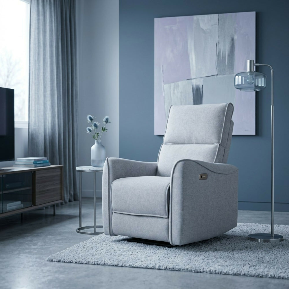 Silla Reclinable Eléctrica Gris Tait