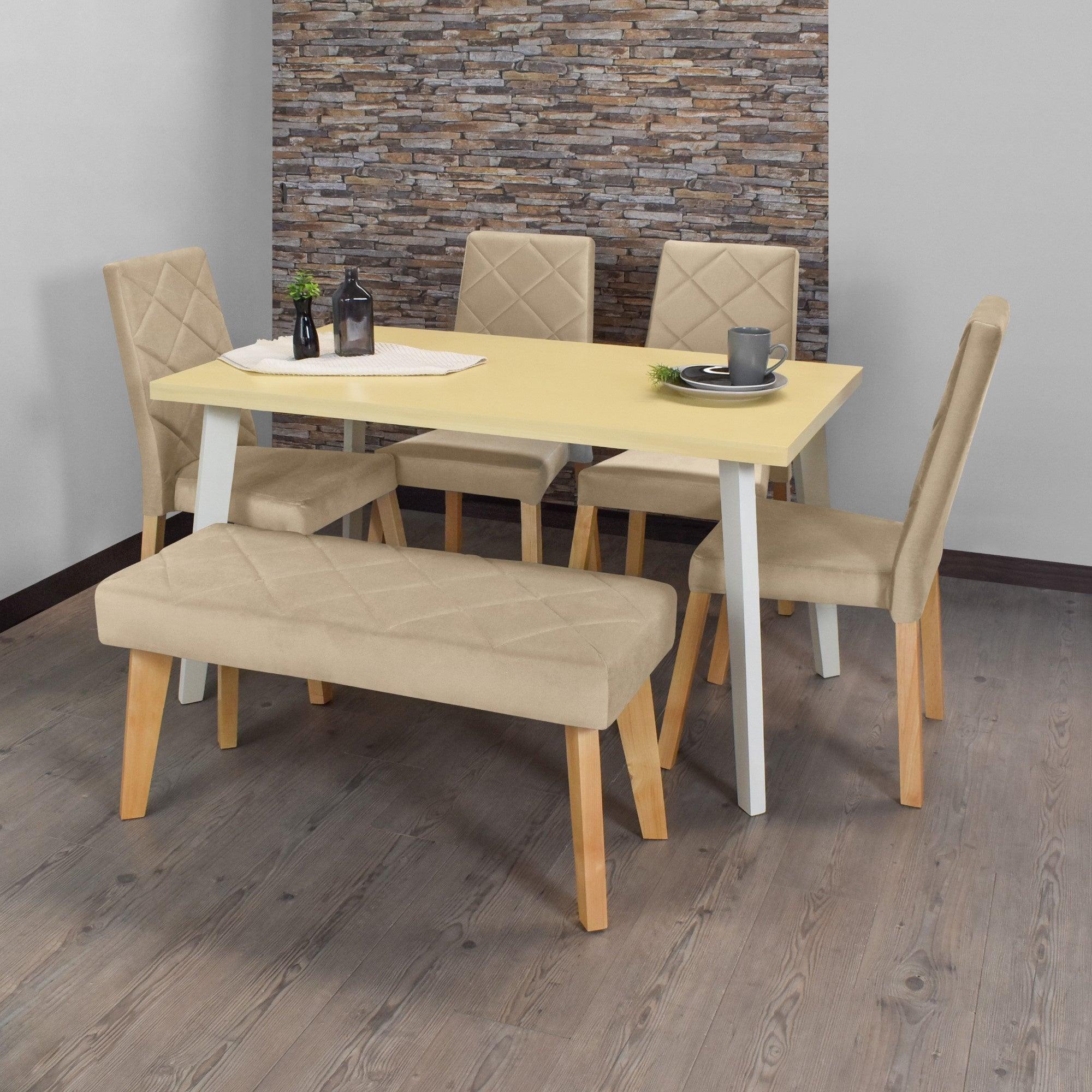 Comedor 6 Puestos Liverpool con Butaco Taupe