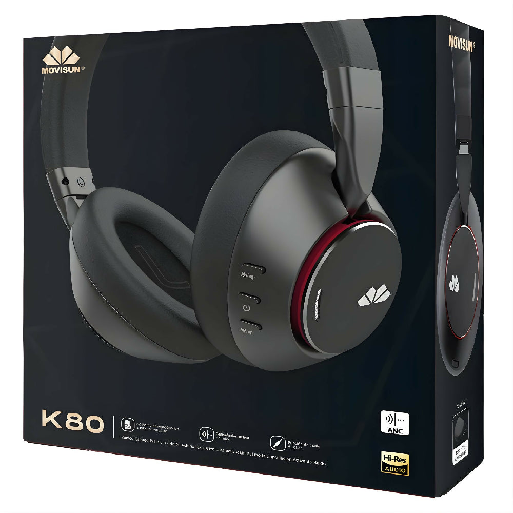 Audífonos Bluetooth Inalámbricos Movisun K80 Y Cancelación De Ruido