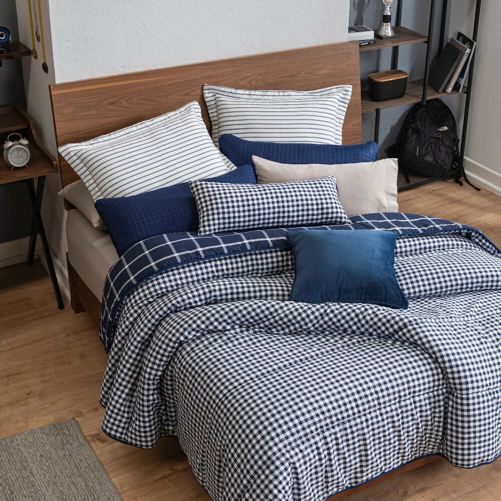 Juego Edredon Chicago, para Cama Sencilla, 2 Vistas (Incluye 1 Funda 1 Cojín)