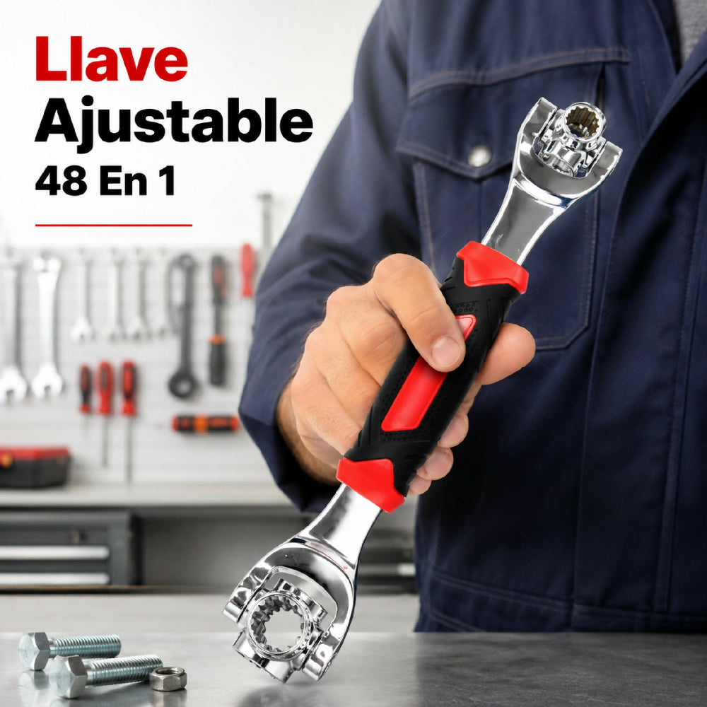 Herramienta Llave Universal Ajustable 48 En 1 Compacta Para Reparaciones